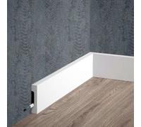 PROVISTON | Plinthe en plastique | Polystyrène | 16 x 70 x 2000 mm | Blanc | Plinthe | Plinthe