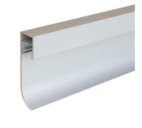 PROVISTON Plinthe lumineuse métal | 15.8 x 60 x 2500 mm | Plinthe LED aluminium anodisé argent émaillé spécial non percé
