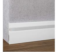PROVISTON Plinthe lumineuse plastique blanc | 15 x 100 x 2000 mm Plinthe lumineuse moderne profilé carré