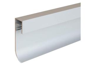 PROVISTON plinthe métallique léger 15,8 x 60 x 2500 mm LED plinthe en aluminium non percé couleur blanc RAL 9016 éclairage indirect