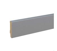 PROVISTON Plinthe moderne 13 x 58 x 2400 mm en Médium (MDF) Revêtu Gris Argent mat