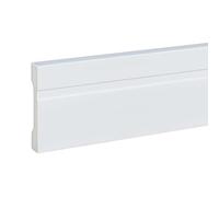 PROVISTON Plinthe moderne 18 x 100 x 2000 mm - Profil carré - En plastique blanc - Imperméable - Robuste et durable