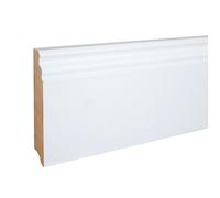 PROVISTON Plinthe Moulurée 16 x 100 x 2500 mm Blanc Noyau MDF revêtu Plinthe Classique 12.5 mètres | 5 pièces