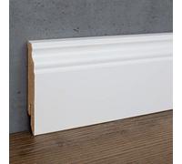 PROVISTON | plinthe moulurée | 16 x 80 x 2500 mm | plinthe MDF mélaminé | blanc | proche de la couleur RAL 9016 | 25 m
