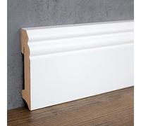 PROVISTON | plinthe moulurée | 18 x 90 x 2400 mm | plinthe MDF mélaminé | plinthe moulurée blanc | 24 m