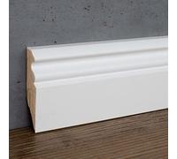 PROVISTON | plinthe moulurée | 19 x 80 x 2500 mm | en MDF mélaminé | blanc | couleur proche RAL 9010| 2,5 m
