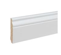 PROVISTON Plinthe moulurée Style Louis XV 16 x 80 x 2400 mm en Bois Massif Peint Blanc