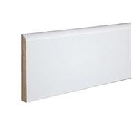 PROVISTON Plinthe - Profil arrondi - 10 x 100 x 2000 mm - MDF avec film - Blanc - Plinthe moderne - Pack économique de 50 m