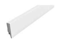 PROVISTON | Plinthe | Revêtement plastique | Profil arrondi | 16 x 70 x 2400 mm | Blanc | Plinthe | Imperméable | Haute qualité | 2,4 mètres