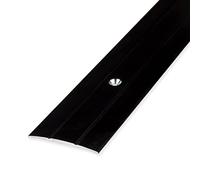 PROVISTON Profil de transition, 1,8 x 38 x 1000 mm, aluminium anodisé, noir, perforé