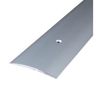PROVISTON | Profil de transition | Largeur : 50 mm | Hauteur : 5 mm | Longueur : 1000 mm | Profil métallique | Profil de fond | Profil d'équilibrage | Aluminium anodisé | Argent | Percé | 1 pièce