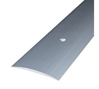 PROVISTON | Profil de transition | Largeur : 60 mm | Hauteur : 5 mm | Longueur : 1000 mm | Profil métallique | Profil de fond | Profil d'équilibrage | Aluminium anodisé | Argent | Percé | 1 pièce