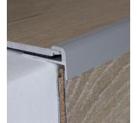 PROVISTON | Profilé de bordure et de finition | Aluminium | 12 x 28 x 1000 x 5 mm | Argent | Profil d'insertion | Barre de finition | Profil de sol