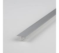 PROVISTON Profilé de construction - 7 x 14 x 2500 mm - Profilé de montage en T - Profilé de sol en aluminium anodisé argenté