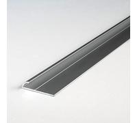 PROVISTON profilé de finition | Alu anodisé | Argent | Largeur 6 mm | Hauteur 4 mm | Longueur 1000 mm | Non percé | Profil à emboîter pour sol stratifié | Profil d'arrêt | 1 pièce