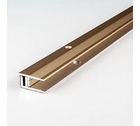 PROVISTON profilé de finition | Aluminium anodisé | Bronze clair | Largeur 21 mm | Épaisseur sol 7-15 mm | Longueur 1000 mm | À visser | Profil d'arrêt sol parquet ou stratifié | 1 pièce