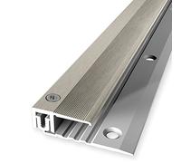 PROVISTON | Profilé de finition | Profilé de rattrapage | Largeur 28 mm | Niveau de rattrapage 6,5-16 mm | Longueur 1000 mm | Barre de jonction en alu | Platinium | Profil d'arrêt | 1 pièce