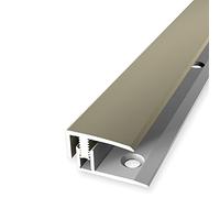 PROVISTON | Profilé de finition sol stratifié | Largeur 21 mm | Niveau de rattrapage 7-12 mm | Longueur 2700 mm | Profilé en alu | Profilé d'arrêt | Couleur sablé | 1 pièce