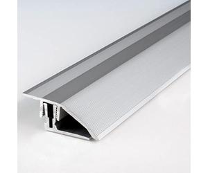 PROVISTON | Profilé de rattrapage à clipser | Alu anodisé | 41 x 11-15 x 1000 mm | Argent | À visser | Barre de seuil rattrapage à clipser | Barre à niveau | 1 pc