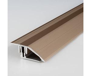 PROVISTON | Profilé de rattrapage à clipser | Alu anodisé | 41 x 11-15 x 1000 mm | Bronze clair | À visser | Barre de seuil rattrapage à clipser | Barre à niveau | 1 pc
