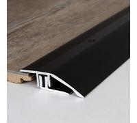 PROVISTON | Profilé de rattrapage| Alu anodisé | 44 x 7-15 x 2700 mm | Bronze foncé | Barre de jonction à visser | Barre de seuil de rattrapage de niveau | 1 pièce