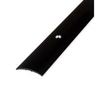 PROVISTON - Profilé de transition - Aluminium anodisé - Noir - Largeur 28 mm - Hauteur 1,5 mm - Longueur 1000 mm - Percé - Rail de transition - Barre de transition - Profilé de sol - Barre de