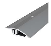 PROVISTON | Profilé de transition et de compensation | Aluminium | 44 x 7-15 x 1000 mm | Argent | Profil de sol | Profil en métal | Rail de transition