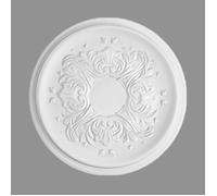 PROVISTON Rosace de stuc ""No. 12"" Polystyrène Diamètre 430 mm Blanc Rosace de plafond Décoration murale
