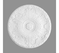 PROVISTON | Rosace en stuc | Diamètre: 400 mm | Polystyrène | Blanc | Montage facile | Rosace de plafond | Décoration murale