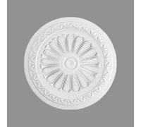 PROVISTON Rosace en stuc - Polystyrène - Diamètre : 340 mm - Blanc - Qualité supérieure - Stable - Montage facile - Rosace de plafond - Décoration murale