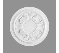 PROVISTON Rosace en stuc - Polystyrène - Diamètre : 340 mm - Blanc - Qualité supérieure - Stable - Montage facile - Rosace de plafond - Décoration murale