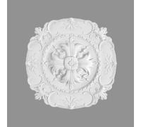 PROVISTON Rosace en stuc - Polystyrène - Diamètre : 400 mm - Blanc - Qualité supérieure - Stable - Montage facile - Rosace de plafond - Décoration murale