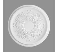 PROVISTON Rosace en stuc - Polystyrène - Diamètre : 430 mm - Blanc - Qualité supérieure - Stable - Montage facile - Rosace de plafond - Décoration murale