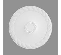 PROVISTON Rosace en stuc - Polystyrène - Diamètre : 600 mm - Blanc - Qualité supérieure - Stable - Montage facile - Rosace de plafond - Décoration murale