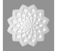 PROVISTON Rosace en stuc - Polystyrène - Diamètre : 631 mm - Blanc - Qualité supérieure - Stable - Montage facile - Rosace de plafond - Décoration murale