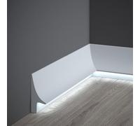 PROVISTON | Socle LED | Plastique | 40 x 93 x 2000 mm | Blanc | Éclairage indirect | Éclairage LED