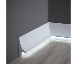 PROVISTON | Socle LED | Plastique | 40 x 93 x 2000 mm | Blanc | Éclairage indirect | Éclairage LED