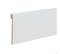 PROVISTON Surplinthe pour carrelage No. 735 | 19 x 96 x 2500 mm blanc noyau MDF revêtu 12.5 mètres | 5 pièces