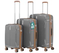 PROVITERA Lot de 3 valises rigides en ABS 90L - 59L -38L avec Roues silencieuses Easy Roll pivotantes à 360°, Valise Ultra légère avec Fermeture à Combinaison renforcée, poignée télescopique
