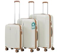 PROVITERA Lot de 3 valises rigides en ABS 90L - 59L -38L avec Roues silencieuses Easy Roll pivotantes à 360°, Valise Ultra légère avec Fermeture à Combinaison renforcée, poignée télescopique