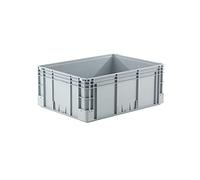 Provost Bac gerbable norme europe poignées fermées gris 132L - 80 x 60 x 32cm