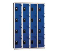 Provost Vestiaires 4 Cases x 4 colonnes - en kit - Bleu - Largeur 120cm