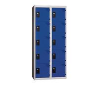 Provost Vestiaires 5 Cases x 2 colonnes - en kit - Bleu - Largeur 60cm