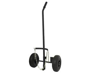 PROWELTEK Chariot Bouteille de Gaz 6/13 kg Tous Terrains | Support Robuste, Roues Gonflables Ø260mm pour Transport Facile du Désherbeur Thermique, Sécurité Maximale.