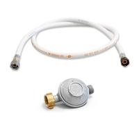 PROWELTEK - Kit Raccordement Gaz Butane 13kg - Détendeur 28 mbar Sécurité à Vis et Tuyau Gaz Flexible NF 1,50m pour Cuisinière, Plancha, Chauffage d'Appoint