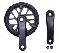 PROWHEEL Pédalier Junior et Enfants, 76 mm/89 mm/102 mm/114 mm/127 mm/140 mm/152 mm/160 mm/165 mm 25T/28T/30T/32T/36T à Trou carré, Double Plateau et Protection de chaîne de Rechange
