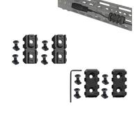 ProWildGear 4Pcs/Set Polymer Dual-Function 21mm Rail Base and Cable Management for Mlok Compatible Rail Cover Cable Clip for PEQ M600C