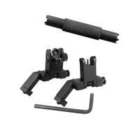 ProWildGear Folding 45 Degree Quick Conversion BUIS Backup Iron Sight for AR15 Front and Rear Wheels for Rifle Scope Tactical
