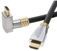 Prowire HQ 3M Câble HDMI 90° Fiche 4K UHD 3D 1080p Full HD TV LED LCD Beamer