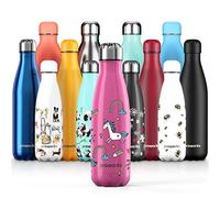 PROWORKS Bouteille d'eau Isotherme, sans BPA, Gourde INOX Reutilisable pour Maintien Chaud de 12 Heures & du Froid Jusqu’à 24 Heures, Sport, Gym, Voyage - 1 Litre - Rose Vif - Licorne Paradis
